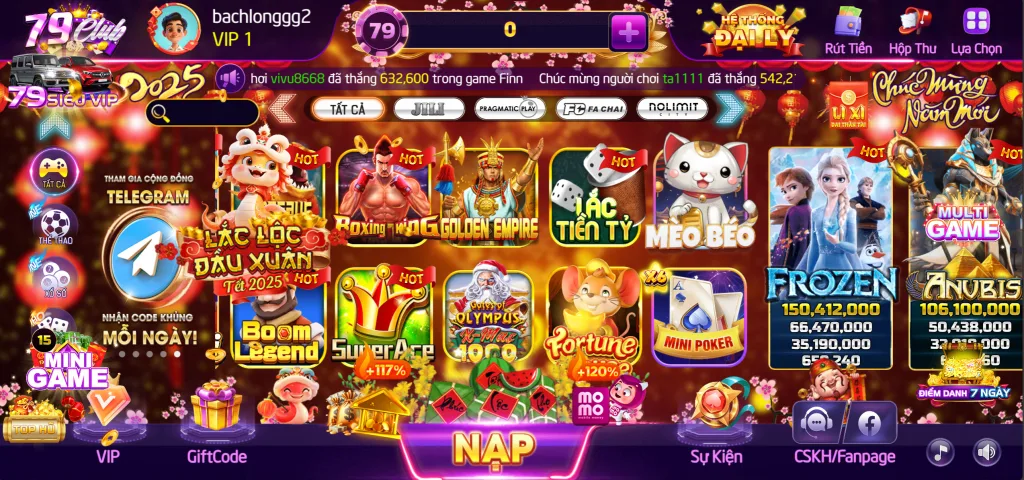 Hình ảnh giao diện 79club